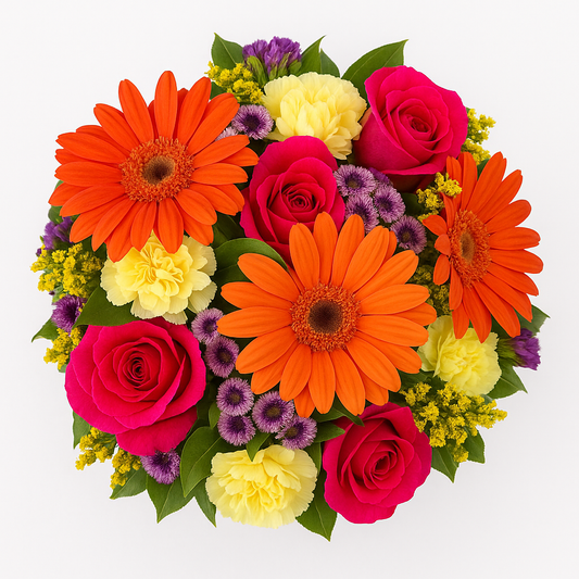 Vibrant Rose & Daisy Flower Bouquet