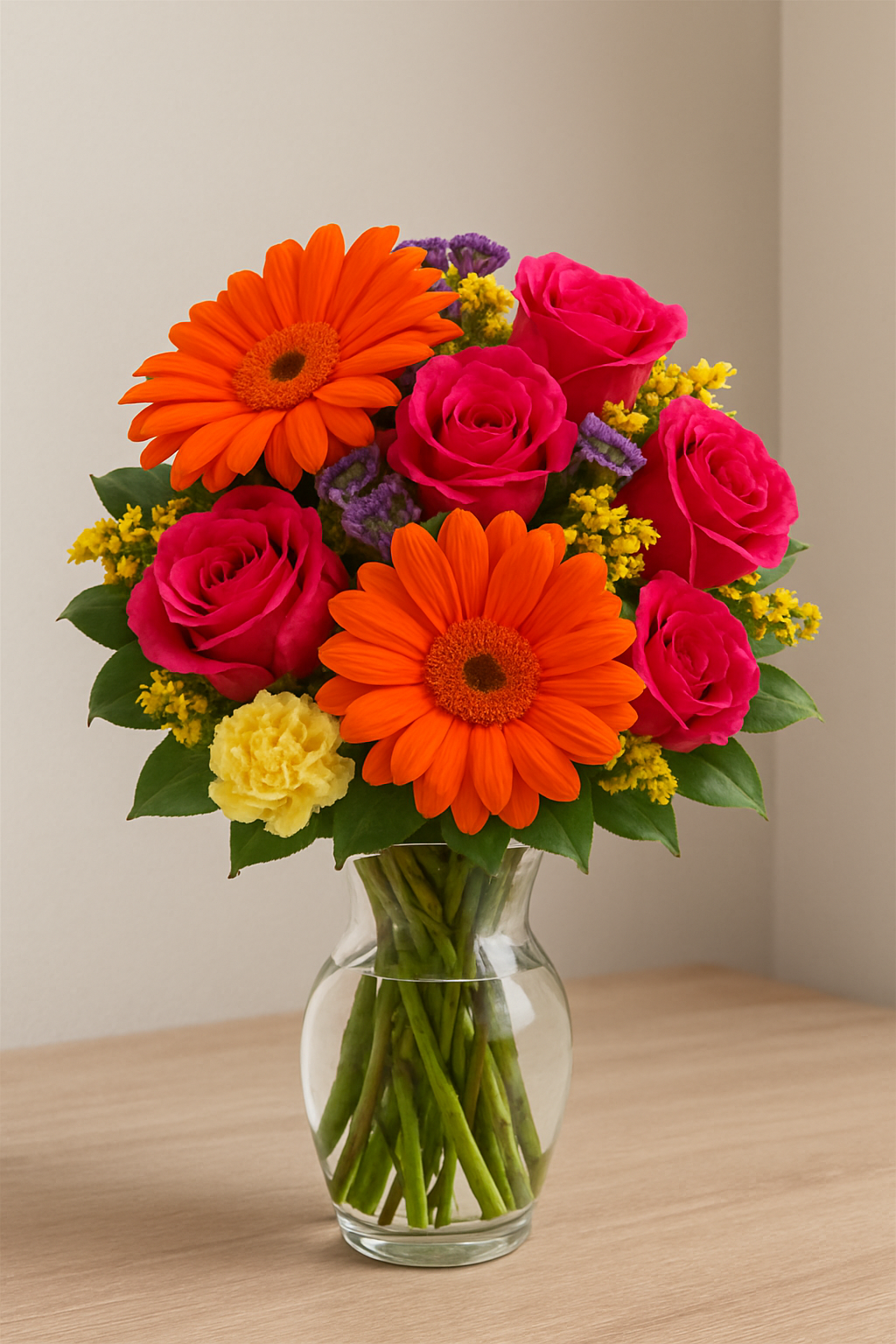Vibrant Rose & Daisy Flower Bouquet
