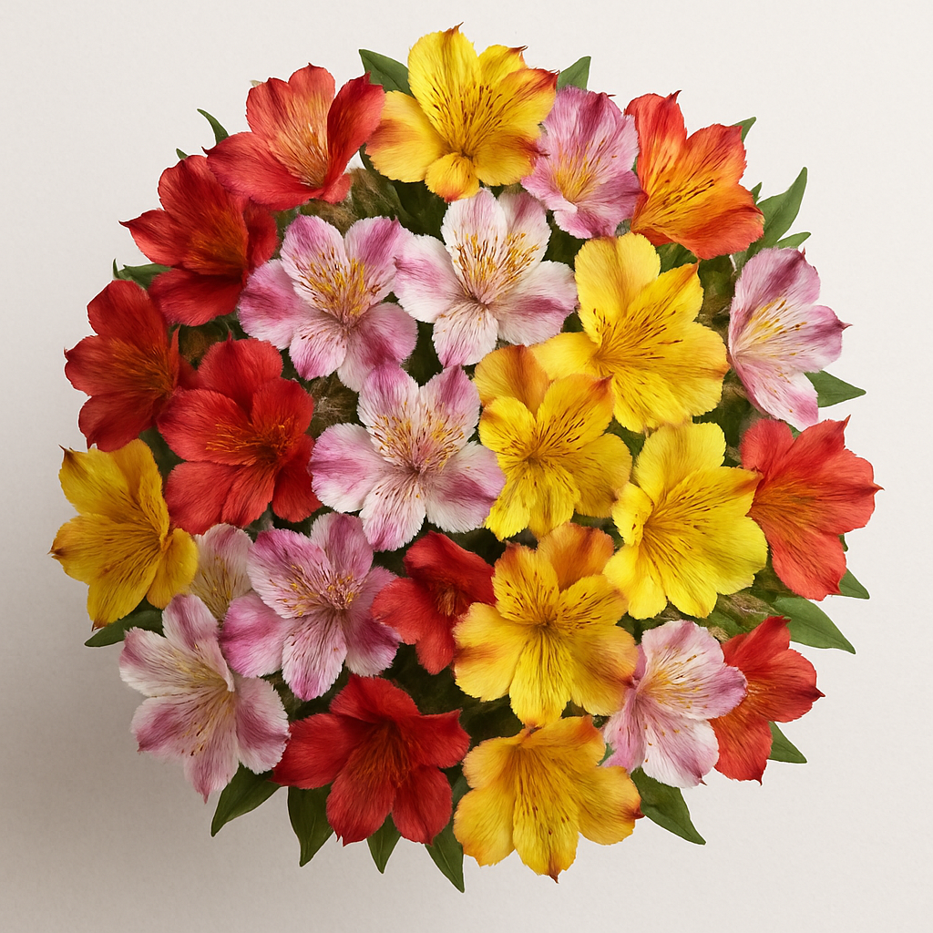 Colorful Lilies Celebration Flower Bouquet