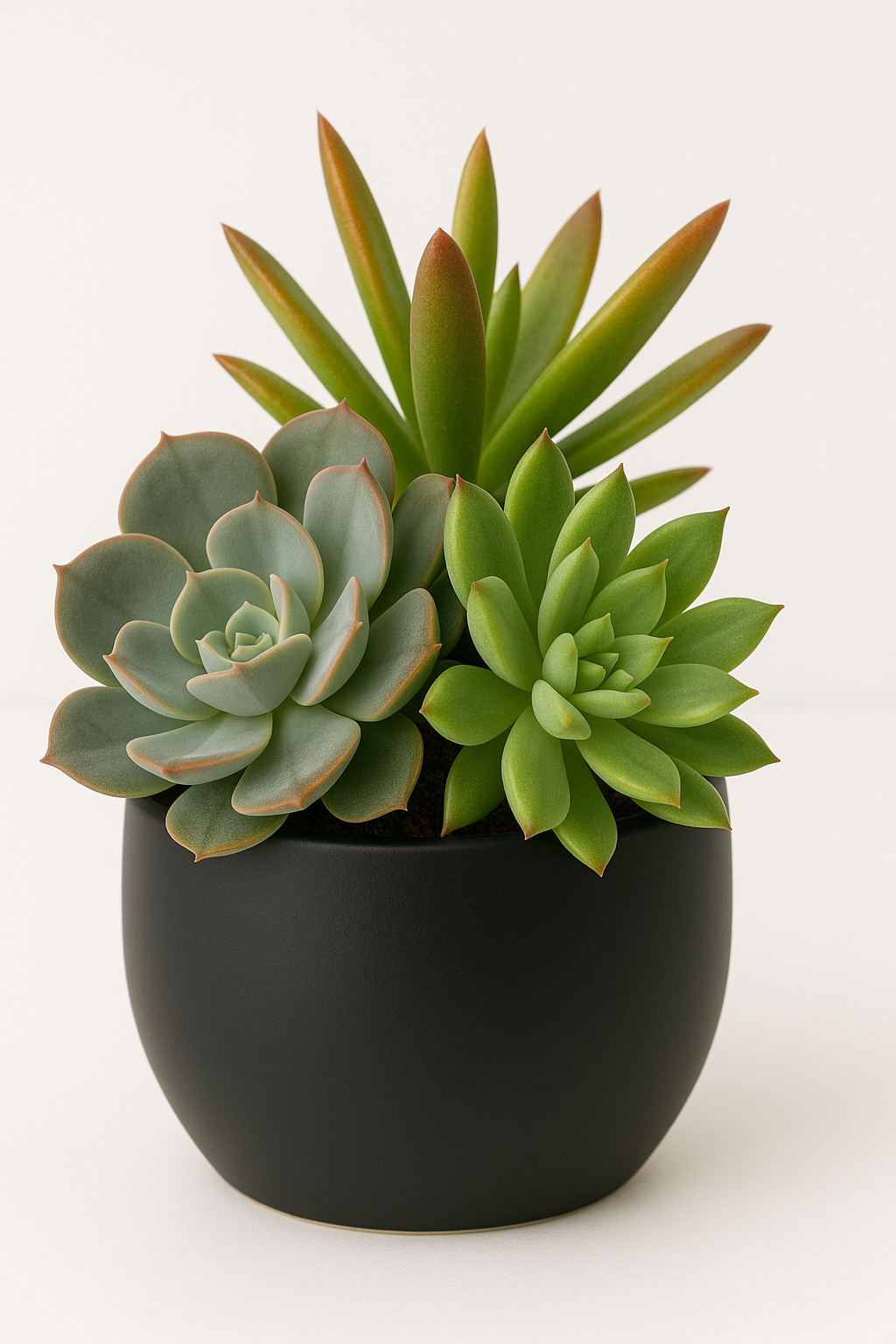 Succulent Plant Arrangement in Ceramic Pot