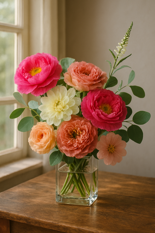 Peony & Garden Rose Bouquet