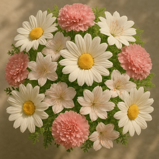 Pink Carnations & White Daisies Flower Bouquet