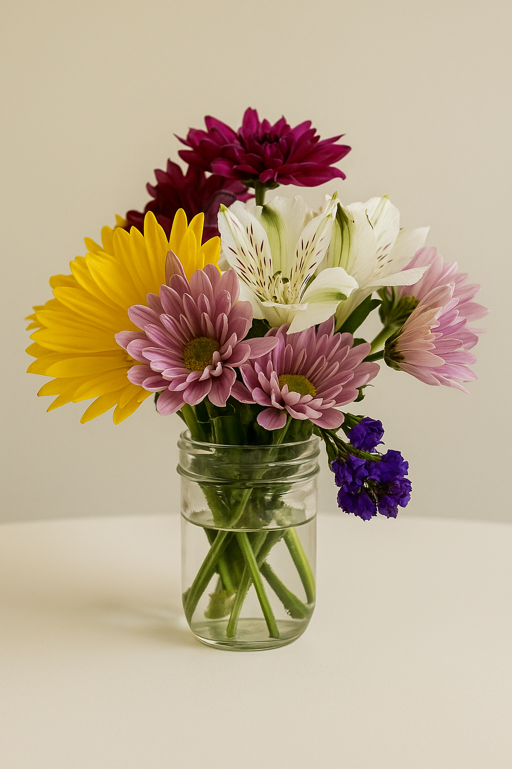 Bright Daisy Jar Bouquet – Same-Day Delivery & Free Shipping