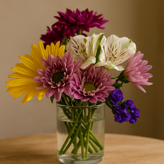 Bright Daisy Jar Bouquet