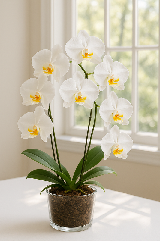 Elegant White Orchid Plant