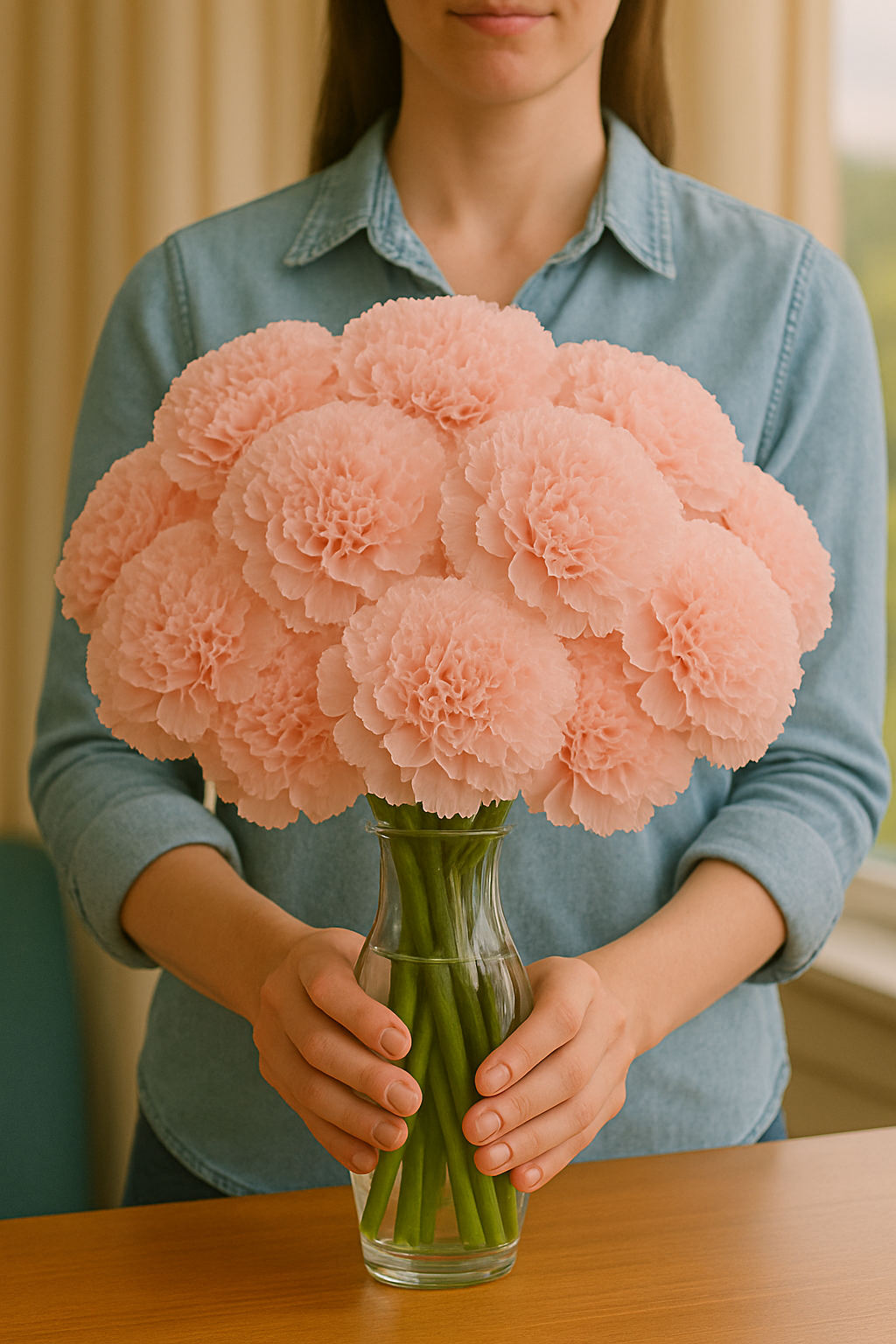 Peach Carnation Flower Bouquet