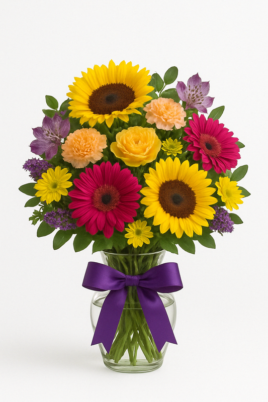 Bright Sunflower & Mixed Flower Bouquet