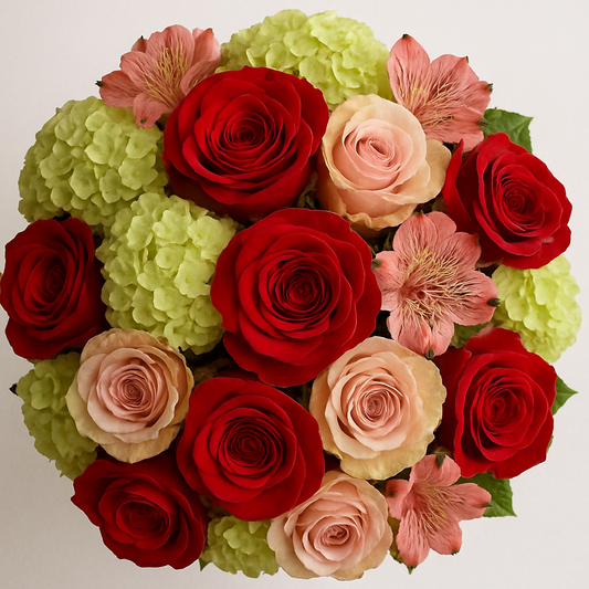 Rose and Hydrangea Flower Bouquet