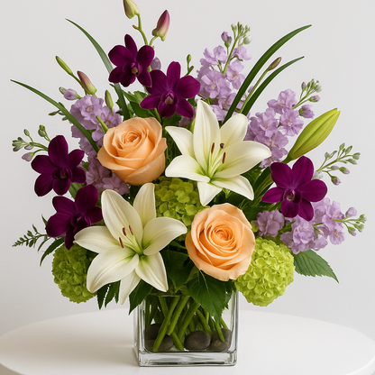 Beautiful Rose & Lily Flower Bouquet