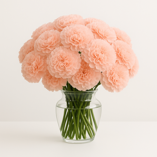 Peach Carnation Flower Bouquet