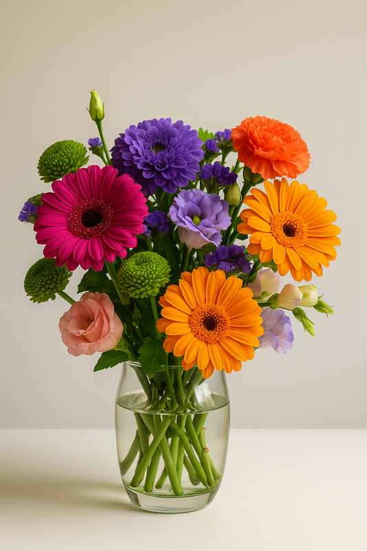 Bright Gerbera & Lisianthus Bouquet